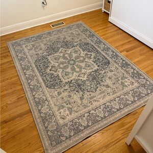 Ruggable Kamran Admiral Blue Flatwoven Rug Blue & White Pattern (RUG ONLY)